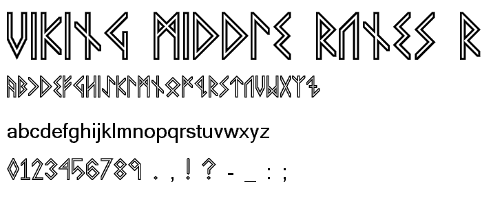 VIKING_ MIDDLE Runes Regular font